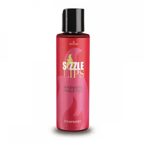 Gel chauffant comesible sizzle lipsfraise 125 ml sensuva 7303 pas cher