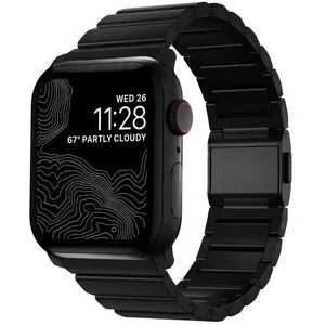 NOMAD Bracelet de Montre pour Watch 44 / 45 / 46 / 49mm Titanium Band Noir