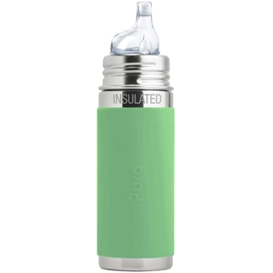 Comparateur de prix : Pura - Biberon isotherme d'apprentissage en inox 260ml Vert