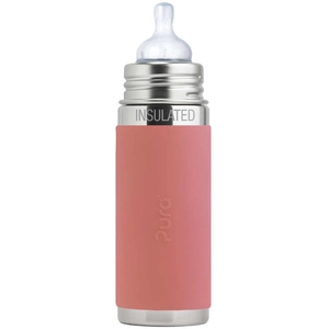 Comparateur de prix : Pura - Biberon isotherme évolutif en inox 260ml Vieux rose