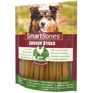 Comparateur de prix : SmartBones Chicken Sticks Bâtonnets à mâcher poulet pour chien - 10 bâtonnets