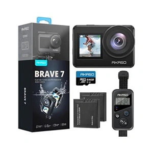 AKASO Brave 7 Caméra Sport 4K avec Carte Mémoire de 64Go