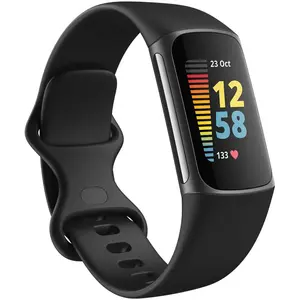 Comparateur de prix : FITBIT Charge 5 - Bracelet d'activité - 6 mois d'abonnement à Premium - Noir