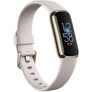 Bracelet d'activité Fitbit Luxe blanc ivoire/acier inoxydable or pas cher