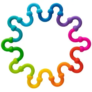 Tomy Plip links - 10 anneaux arc-en-ciel en silicone - dès 3 ans