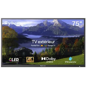 Comparateur de prix : SYLVOX 75 QLED TV Extérieur intelligent de Google TV 1000 nits Haute l...
