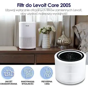 Comparateur de prix : LEVOIT Filtre à Air de Rechange pour Purificateur d'air Core 200S, Filtre HEPA, Filtre à Charbon Actif et Pré-filtre, contre les Allergies, la Fumée, la Poussière, le Pollen, Core 200S-RF