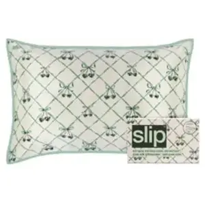 Slip Pure Silk Queen Pillowcase with Lace Trim - Wintergreen Oreiller ... pas cher