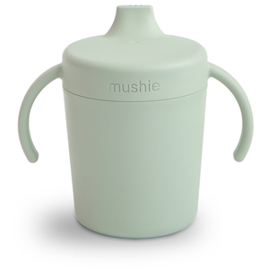 Mushie & Co Tasse d'apprentissage en silicone Sage pas cher
