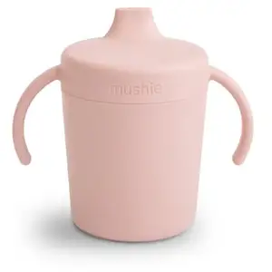 Mushie Tasse d'apprentissage en silicone Blush pas cher