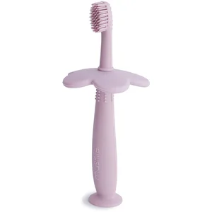 Mushie Brosse à dent d'apprentissage fleur Soft lilac pas cher