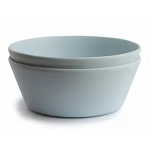 Comparateur de prix : Mushie - Set de 2 bols ronds - Powder Blue