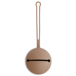 Mushie Silicone Pacifier Holder Case boîte à tétines Natural 1 pcs pas cher
