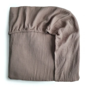 Mushie Drap housse en mousseline de coton Natural (120 x 60 cm)Vendu parberceau-magique