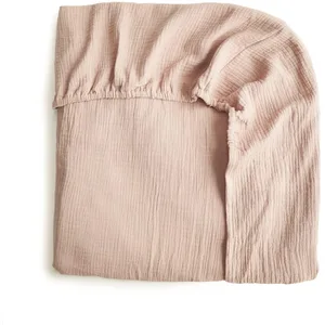 Mushie Drap housse en mousseline de coton Blush (120 x 60 cm)Vendu paramazon