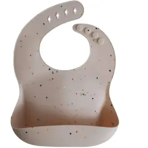 Mushie Bavoir à poche en silicone Vanilla confetti pas cher