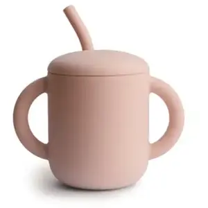 Mushie Tasse à paille Blush pas cher