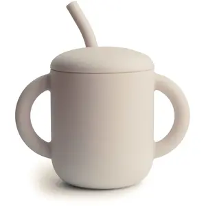 Mushie Tasse à paille Sand pas cher