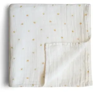 Mushie Maxi lange en coton bio couronne (120 x 120 cm) pas cher