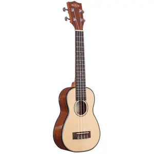 Comparateur de prix : Kala Solid Spruce Top Mahogany Long Neck Soprano ukulélé soprano avec ...