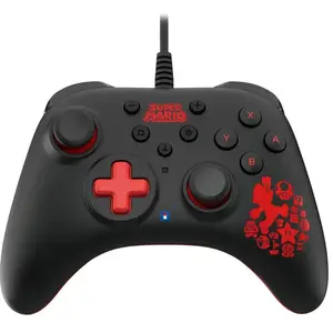 Hori HORIPAD Turbo Mario Noir, Rouge Manette de jeu Nintendo Switch pas cher