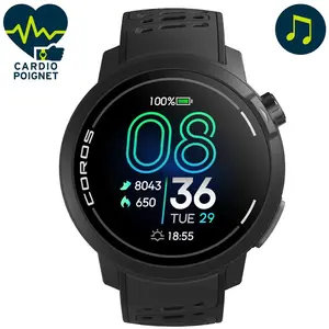 Comparateur de prix : COROS Pace Pro Cardio-Gps Noir TU