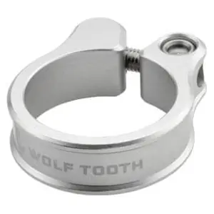 Collier de tige de selle wolf tooth argent brut pas cher