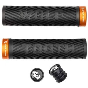 Wolf Tooth Echo Lock-on Grip - Grip noir avec col orangeVendu paramazon