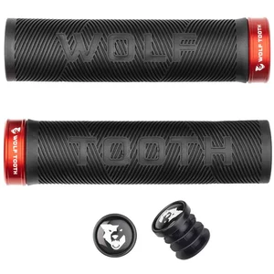 Wolf Tooth Echo Lock-On Grip poignée noire avec col rougeVendu paramazon