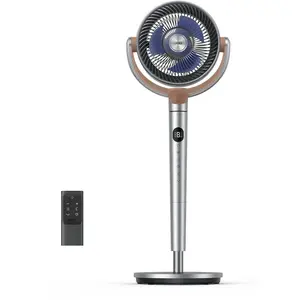 Dreo 23dB ventilateur sur pied silencieux, portée de 24M, volume d'air 1200m³/h, turbo circulateur, hauteur de 102CM, 3 modes, 8 vitesses, oscillation omnidirectionnelle 120°+120°, PolyFan 502