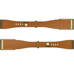 Whoop Bracelet Cuir Luxe Camel/Or Etroit S 5.0 pas cher