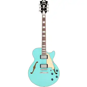 D'Angelico D'Angelico Premier SS Surf Green guitare semi-hollow body