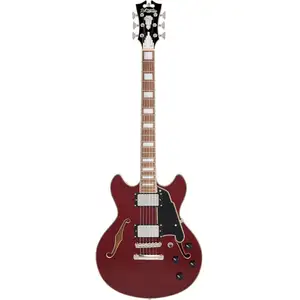 D'Angelico D'Angelico Premier Mini DC Burnt Red guitare semi-hollow body