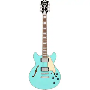 D'Angelico D'Angelico Premier Mini DC Surf Green guitare semi-hollow body