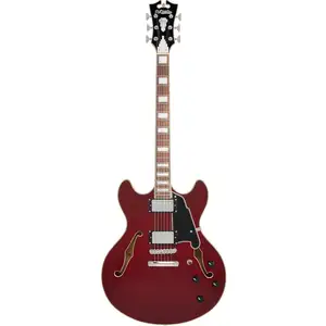 D'Angelico D'Angelico Premier DC Burnt Red guitare semi-hollow body