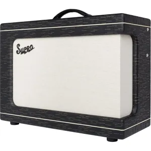 Supro 1630RC Ambassador Custom 2x10 Black Scandia combo guitare 50 WVendu parwoodbrass