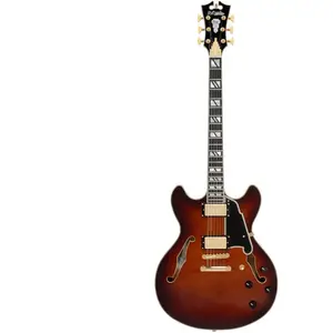 D'Angelico Excel DC Amaretto Burst guitare semi-hollow body avec ...Vendu parbax-music