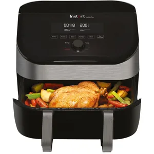 Instant VersaZone Inox Friteuse sans Huile Numérique avec Fenêtre 8.5L / XL Tiroir Modulable 2 Zones, 8 Programmes- Friture, Cuisson, Rôtissage, Griller, Déshydrater, Réchauffer - 1700W pas cher