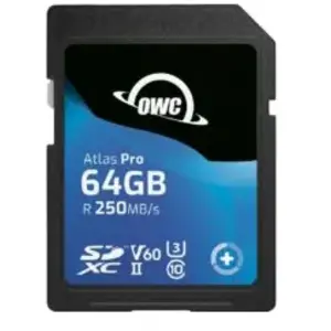 OWC Atlas Pro SDXC UHS-II V60 Carte média 64 Go pas cher