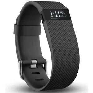 Bracelet Connecté Fitbit Charge HR , Noir , Taille L pas cher