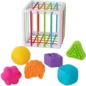 Comparateur de prix : Fat Brain Toy Co. Jeu d'éveil Tomy Innybin Le cube à formes sensorielles