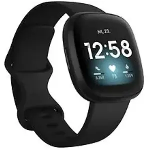 Comparateur de prix : FITBIT Versa 3 - Montre connectée - Autonomie + de 6 jours - Noir