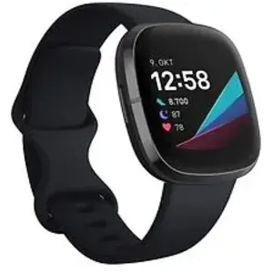 Comparateur de prix : Fitbit Sense 40 mm graphite et bracelet en silicone carbone [Wi-Fi]