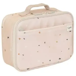 3 sprouts Lunch bag en tissu recyclé Terrazzo rose pas cher