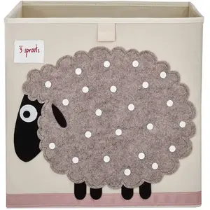 Cube de rangement Mouton 33 x 33 cm - 3 Sprouts pas cher