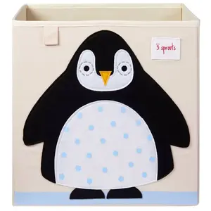 Cube de rangement Pingouin 33 x 33 cm - 3 Sprouts pas cher