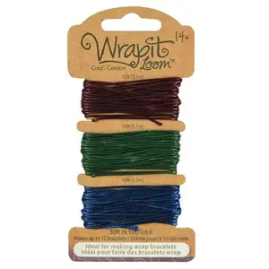 Cordons pour Bracelets Wrapit Loom - bordeaux / vert foncé / bleu marineVendu parscrapmalin