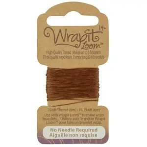 Fil de tissage pour bracelets Wrapit Loom - marronVendu parscrapmalin