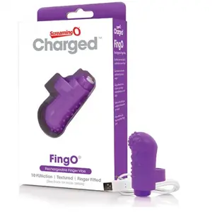 The Screaming O FingO - Vibromasseur Doigt Rechargeable - Violet pas cher