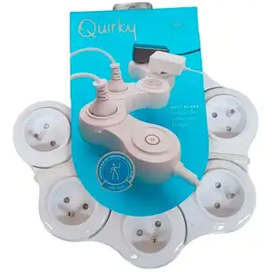 Merkloos / Sans marque Multiprise Quirky Articulee X5 + Inter Blanc pas cher